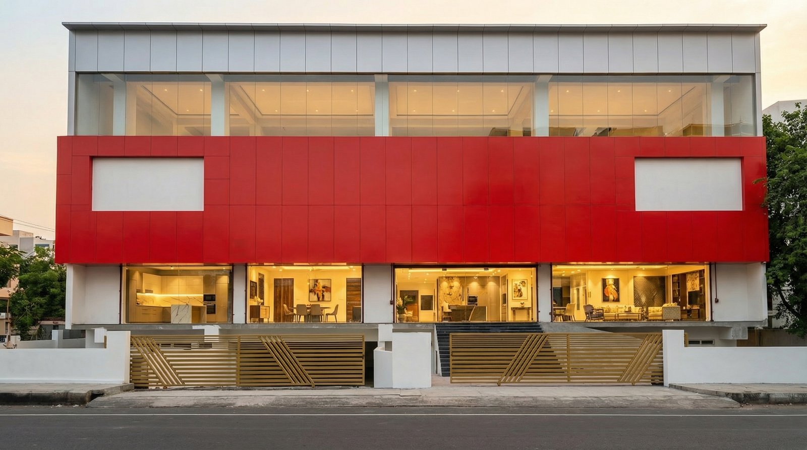 Commercial building ACP cladding work in Bangalore